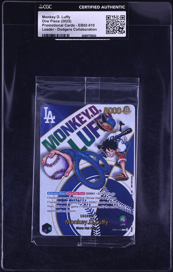 2025 One Piece Promo Dodgers X Night Leader Monkey D. Luffy #EB02