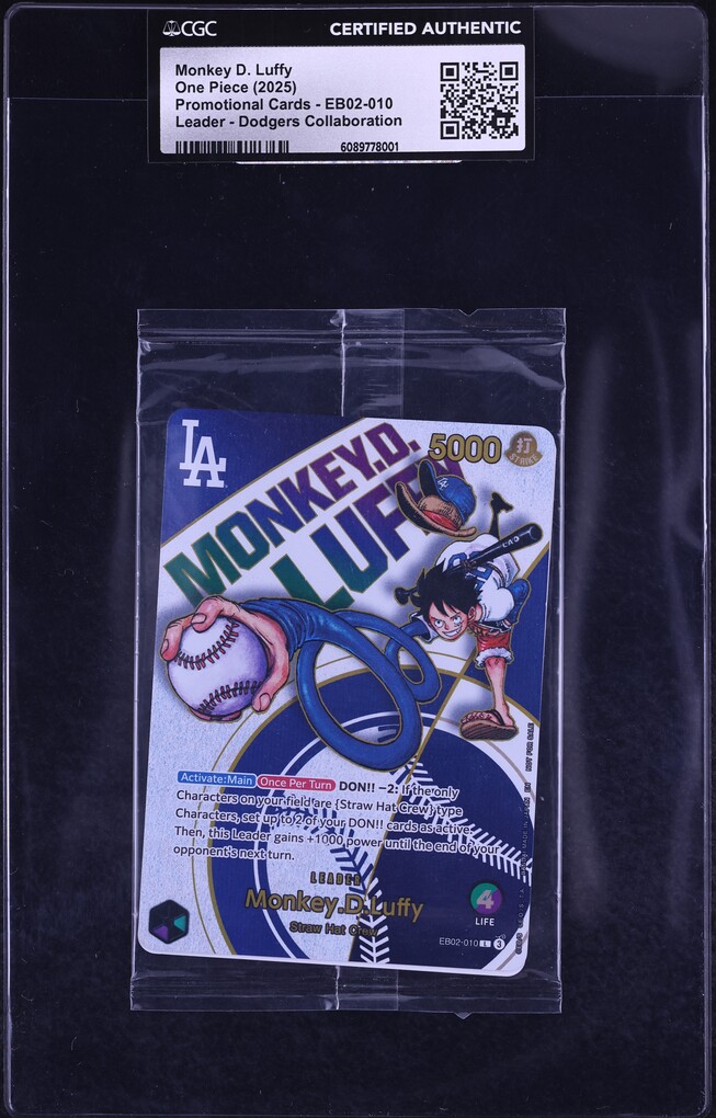 2025 One Piece Promo Dodgers X Night Leader Monkey D. Luffy #EB02
