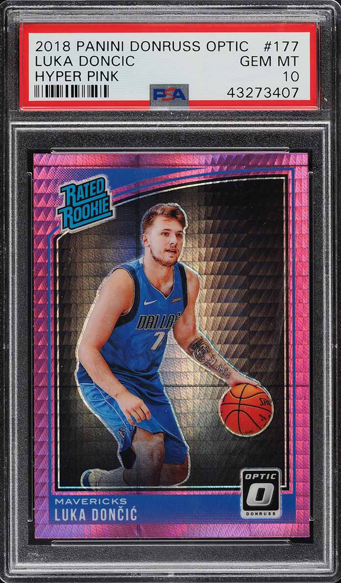 2018 Donruss Optic Hyper Pink Luka Doncic ROOKIE RC #177 PSA 10