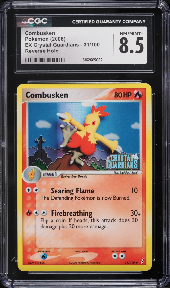 2006 Pokemon EX Crystal Guardians Reverse Holo Combusken #31 CGC 8.5 NM-MT+