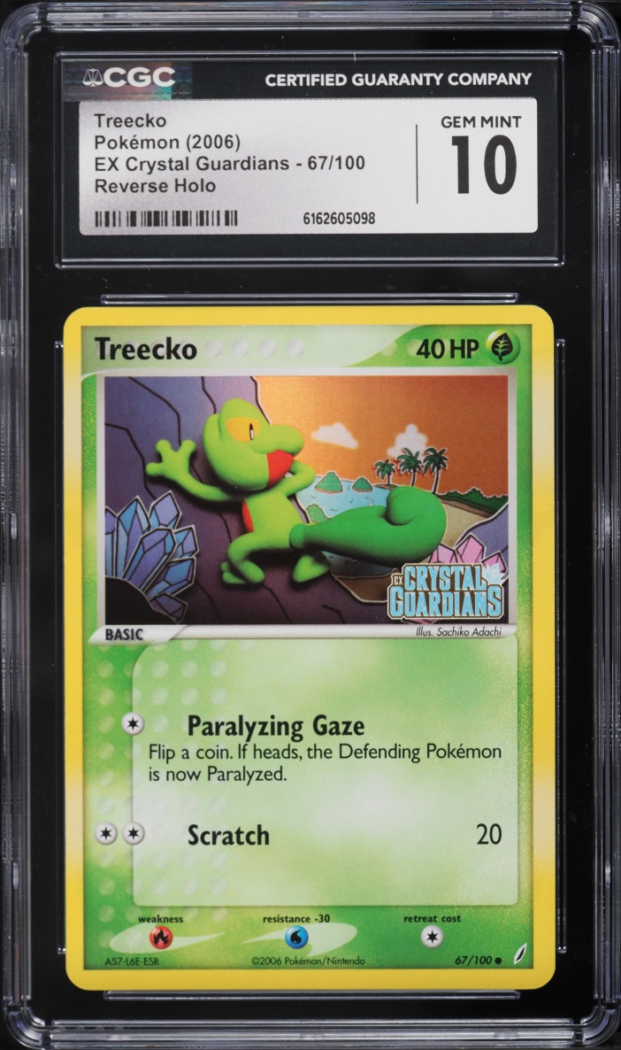2006 Pokemon EX Crystal Guardians Reverse Holo Treecko #67 CGC 10 GEM MINT