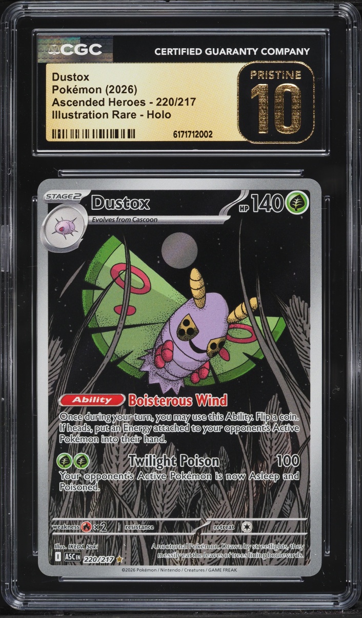 2026 Pokemon Mega Evolution Ascended Heroes IR Dustox #220 CGC 10 PRISTINE