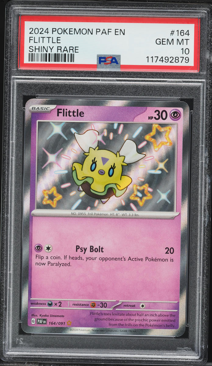 2024 Pokemon Scarlet & Violet Paldean Fates Shiny Rare Flittle #164 PSA 10 GEM MINT