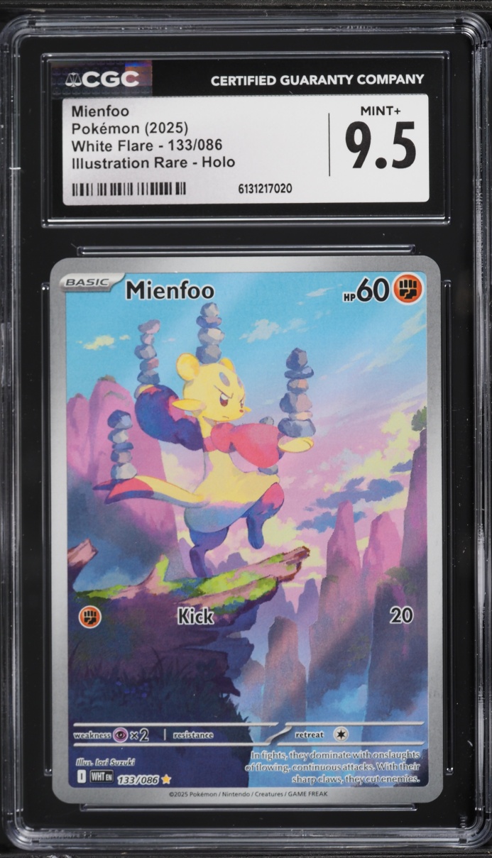 2025 Pokemon Scarlet & Violet White Flare IR Mienfoo #133 CGC 9.5 MINT+