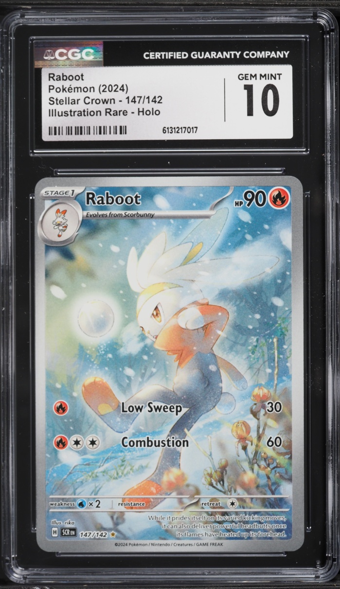 2024 Pokemon Scarlet & Violet Stellar Crown IR Raboot #147 CGC 10 GEM MINT