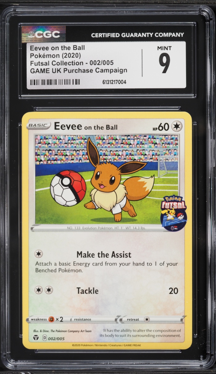 2020 Pokemon Sword & Shield Futsal Collection Eevee On The Ball #2 CGC 9 MINT
