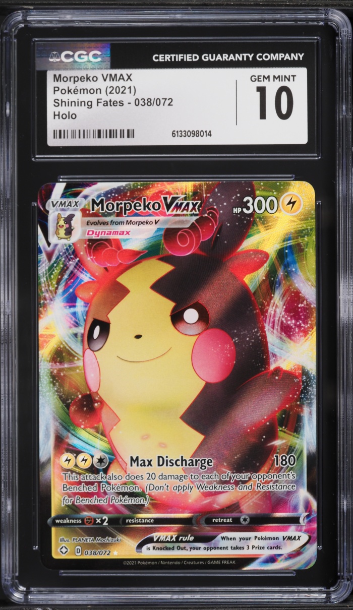 2021 Pokemon Sword & Shield Shining Fates Full Art Morpeko VMAX #38 CGC 10 GEM MINT
