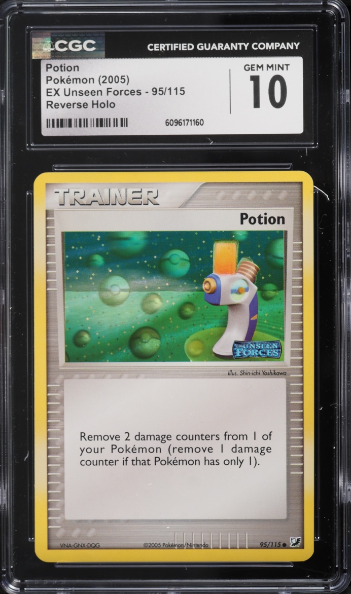 2005 Pokemon EX Unseen Forces Reverse Holo Potion #95 CGC 10 GEM MINT