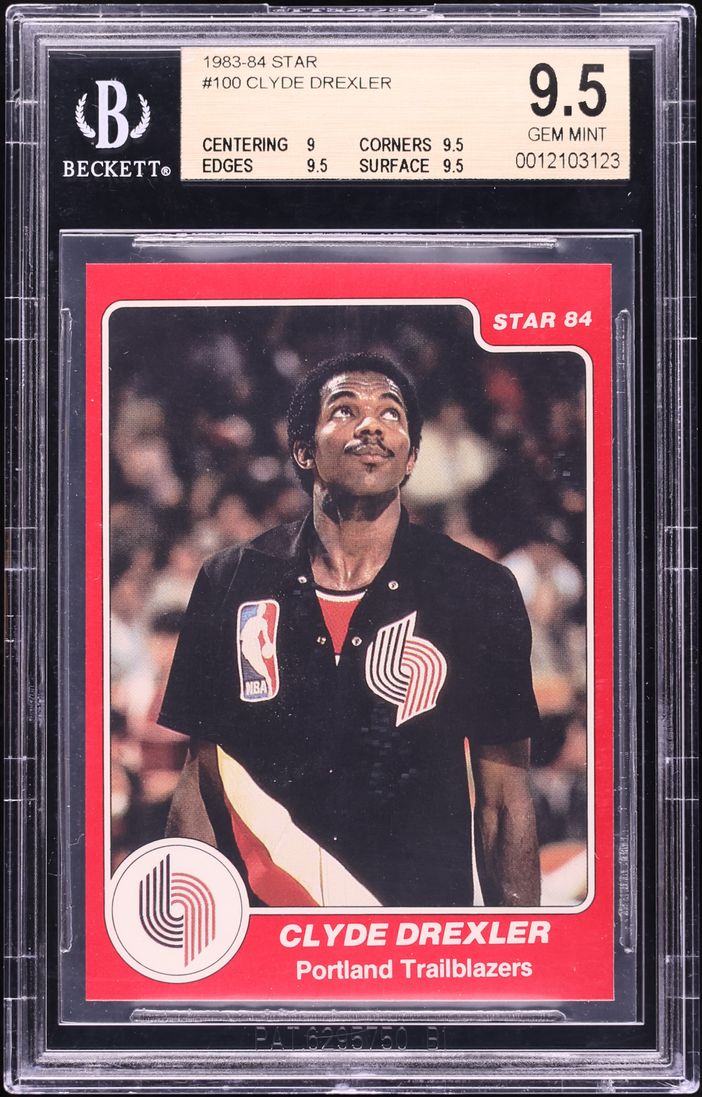 1983 Star Basketball Clyde Drexler ROOKIE #100 BGS 9.5 GEM MINT