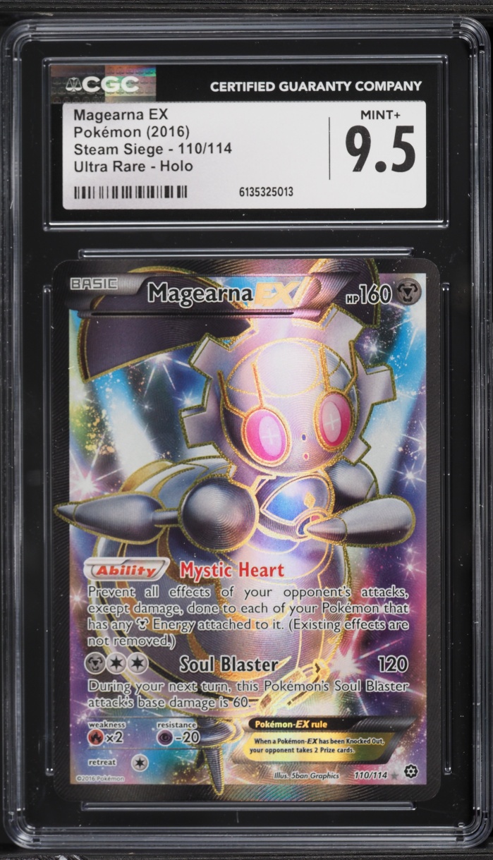 2016 Pokemon XY Steam Siege Alt Art Magearna EX #110 CGC 9.5 MINT+