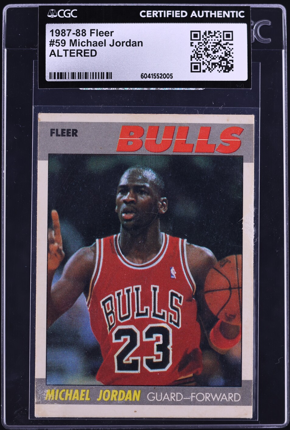 1987 Fleer Basketball Michael Jordan #59 CGC AUTH