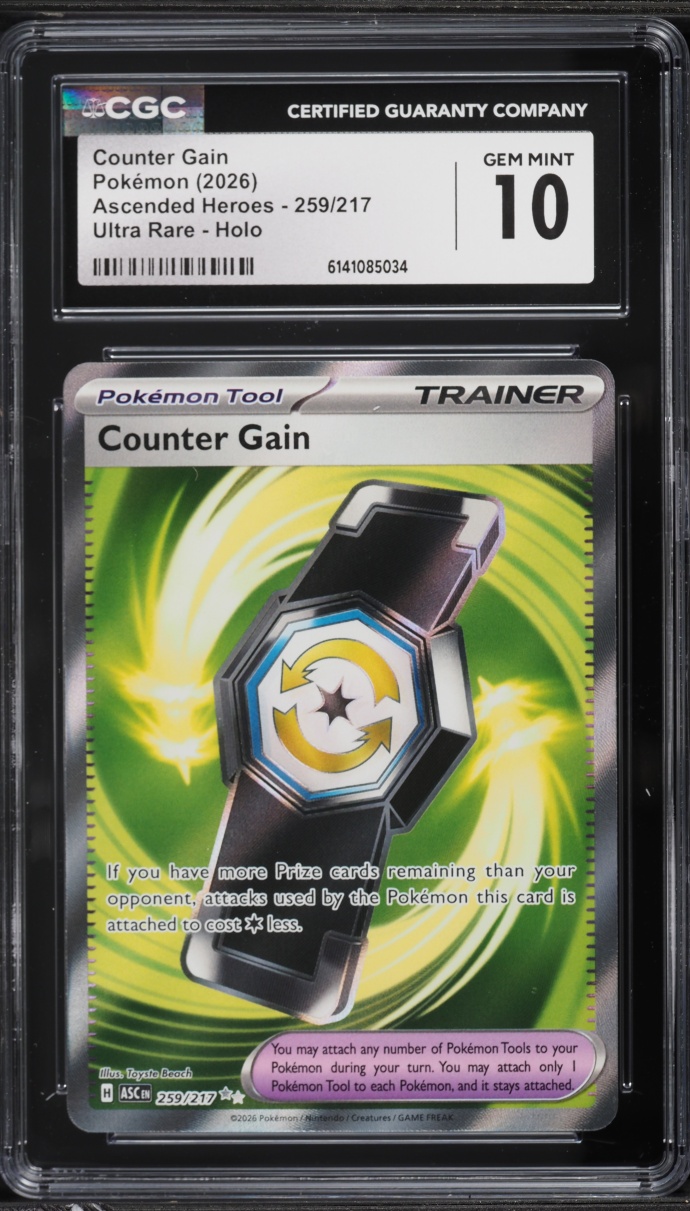 2026 Pokemon Ascended Heroes Full Art Holo Counter Gain #259 CGC 10 GEM MINT