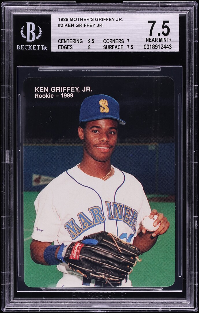 1989 Mother's Cookies Ken Griffey Jr. ROOKIE #2 BGS 7.5 NRMT+