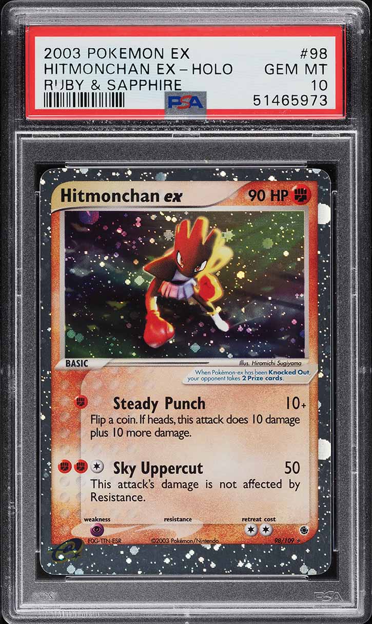 2003 Pokemon EX Ruby & Sapphire Holo Hitmonchan ex #98 PSA 10 GEM MINT