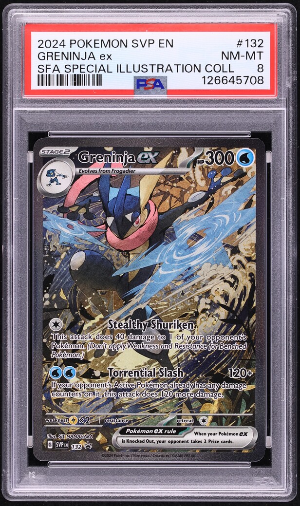 2024 Pokemon SV Black Star Promo Special Illustration Collection Greninja ex #132 PSA 8 NM-MT