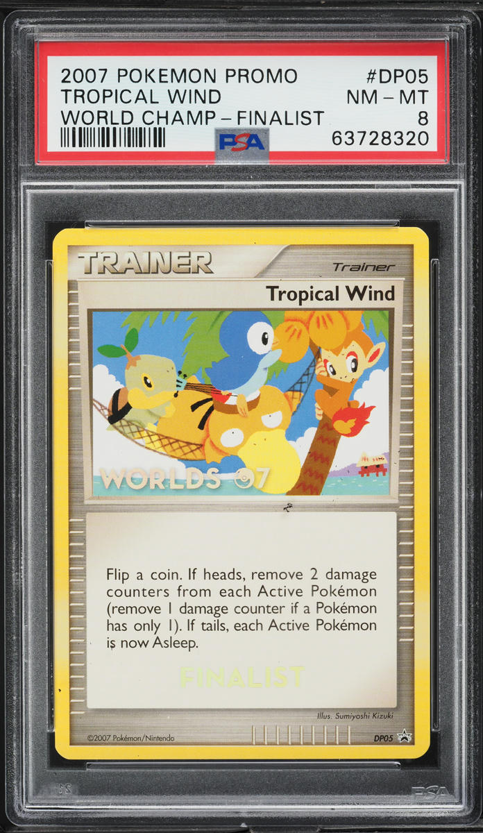 2007 Pokemon World Championships Promo Finalist Tropical Wind #DP05 PSA 8 NM-MT