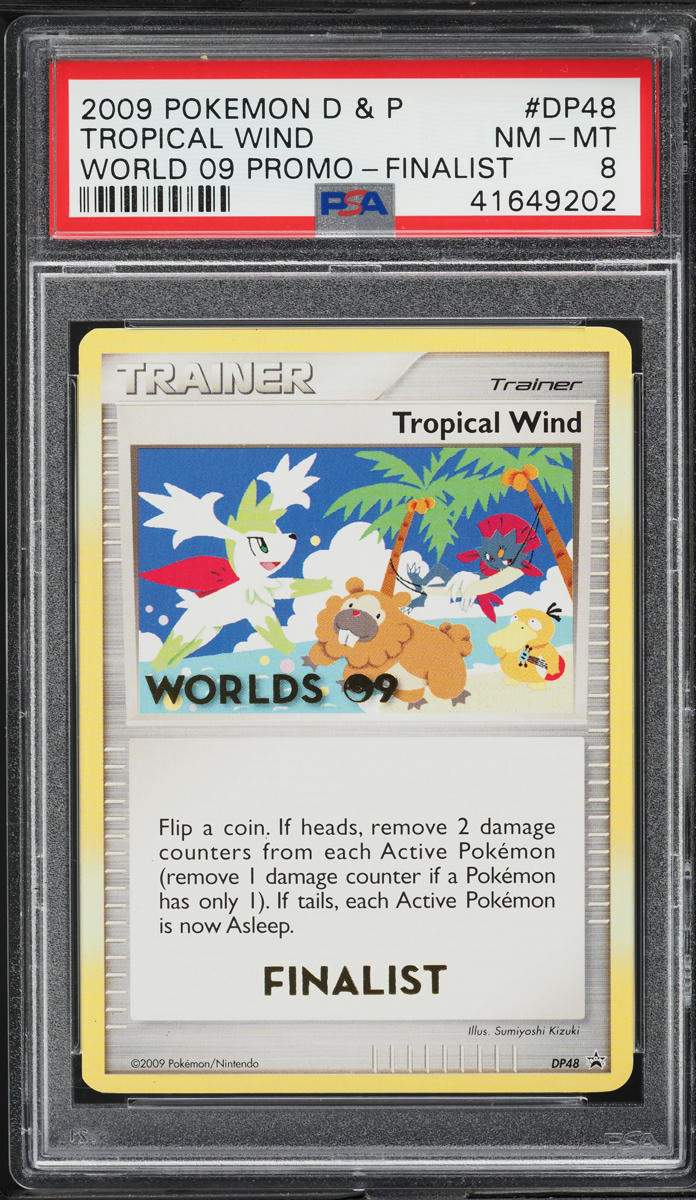 2009 Pokemon DP Worlds '09 Promo Finalist Tropical Wind #DP48 PSA 8 NM-MT