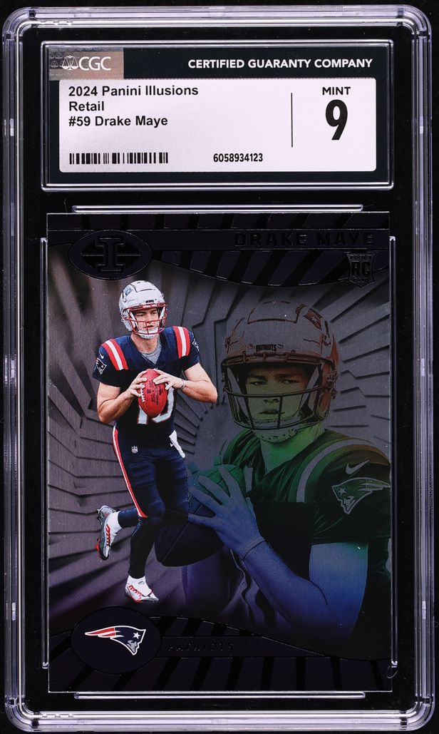 2024 Panini Illusions Retail Drake Maye ROOKIE #59 CGC 9 MINT