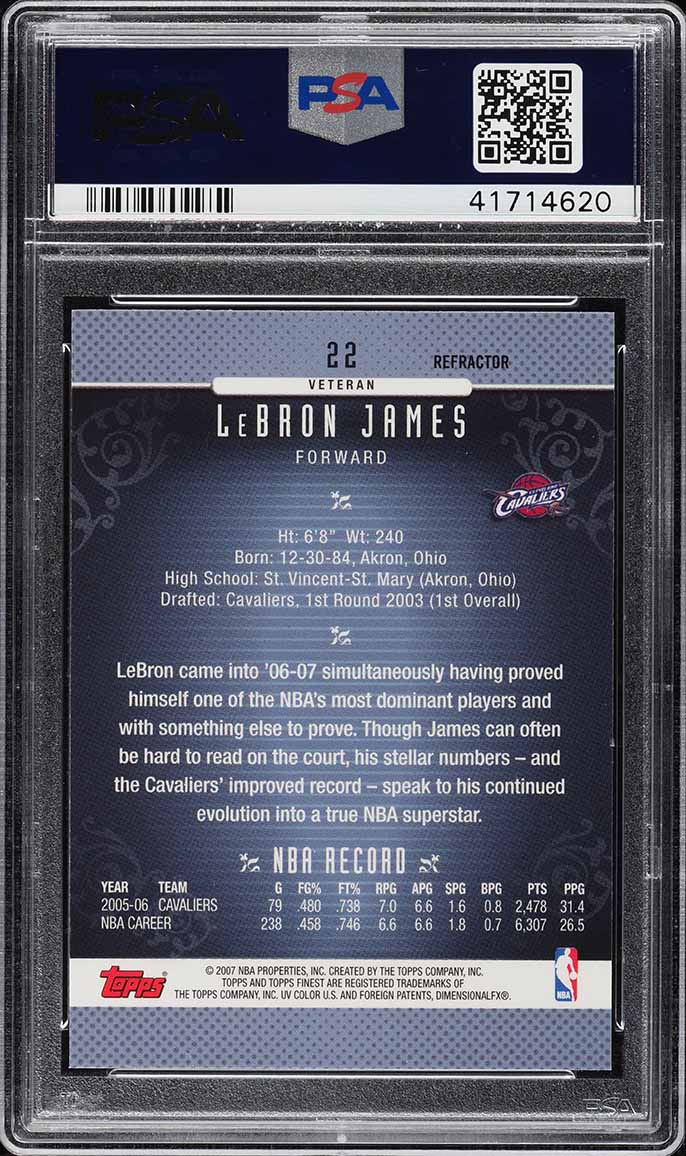2006 Finest Refractor LeBron James #22 PSA 10 GEM MINT - Photo 2