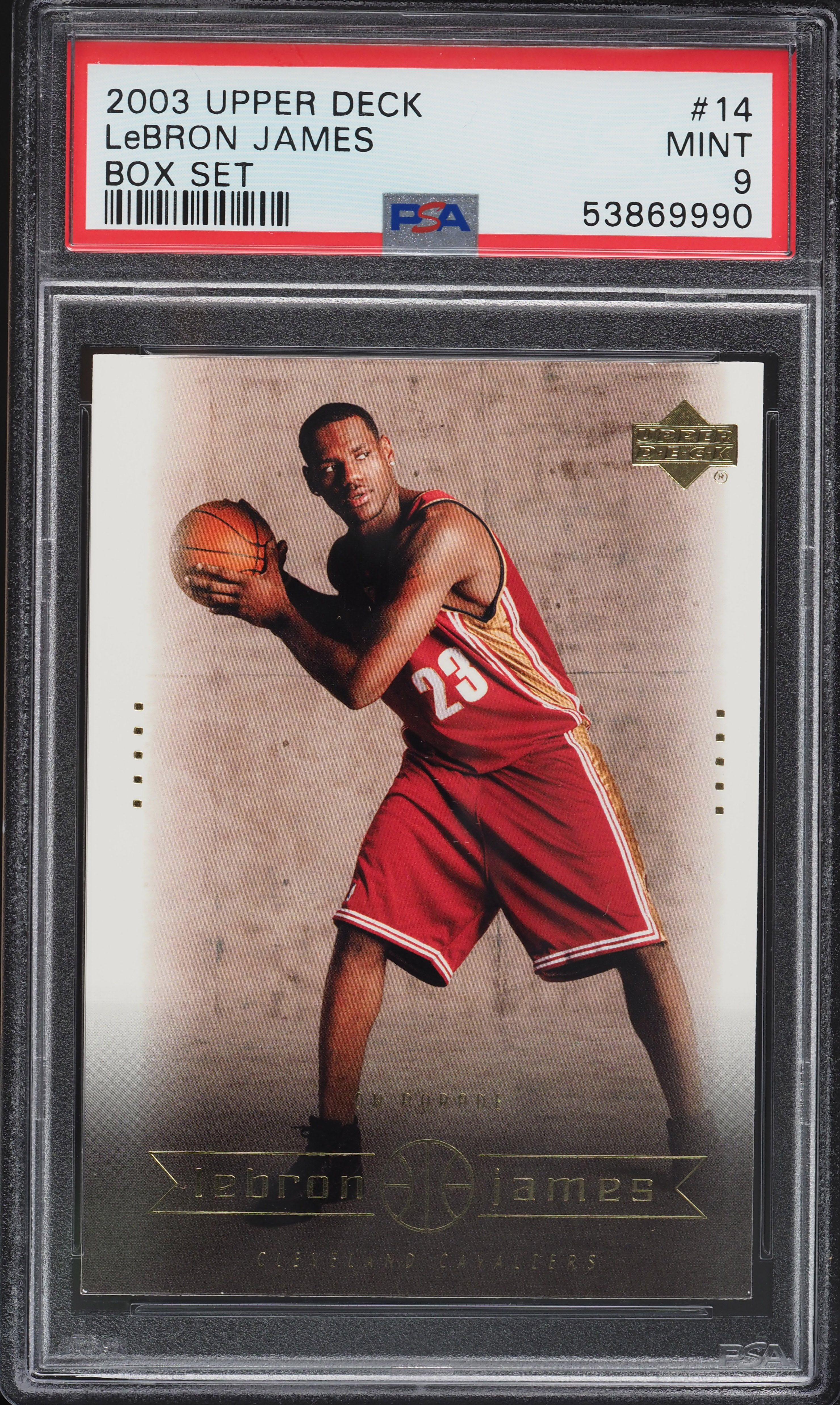 2003 Upper Deck Box Set LeBron James ROOKIE RC #14 PSA 9