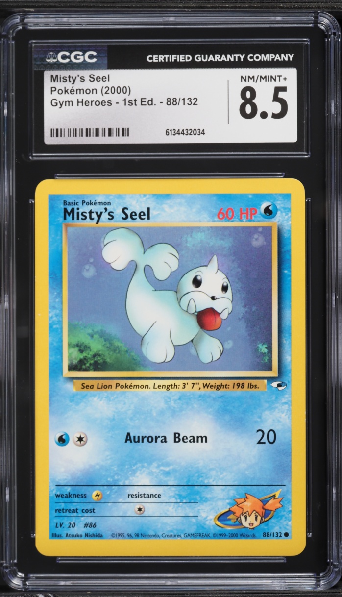 2000 Pokemon Gym Heroes Misty's Seel #88 CGC 8.5 NM-MT+