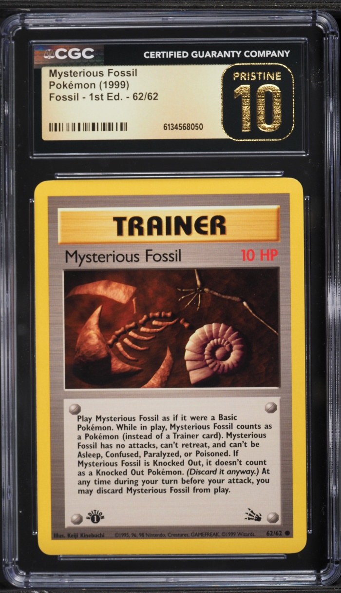 1999 Pokemon Fossil 1st Edition Mysterious Fossil #62 CGC 10 PRISTINE