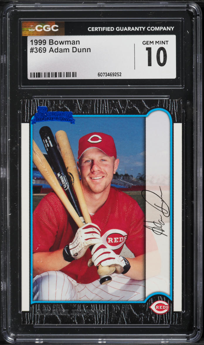 1999 Bowman Adam Dunn ROOKIE #369 CGC 10 GEM MINT
