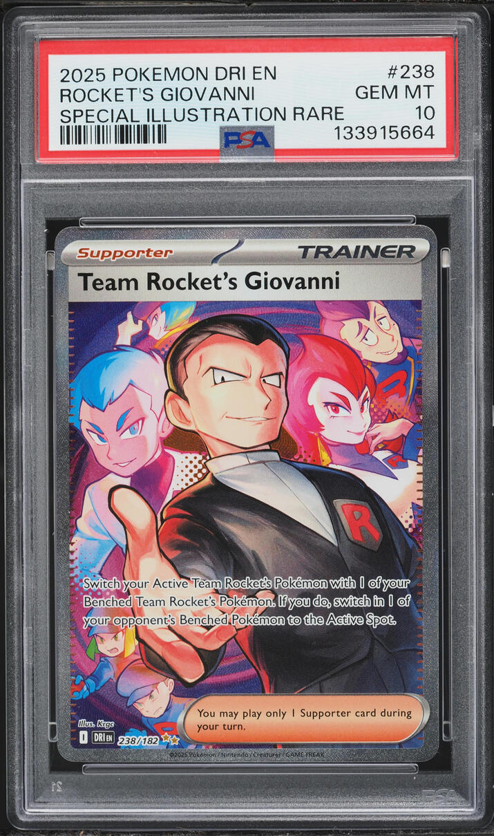 2025 Pokemon Scarlet & Violet Destined Rivals SIR Team Rocket's Giovanni #238 PSA 10 GEM MINT