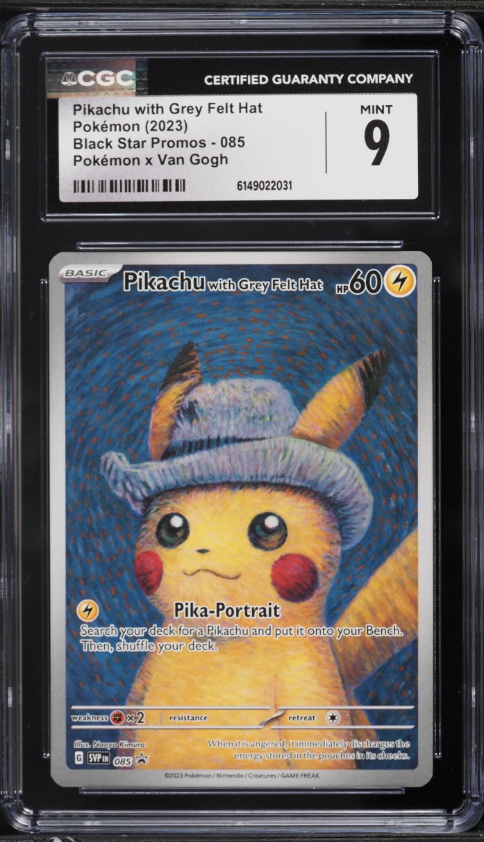 2023 Pokemon SV Black Star Promo Van Gogh Pikachu With Grey Felt Hat #85 CGC 9 MINT