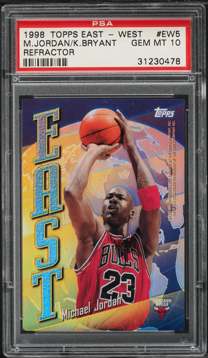 1998 Topps East & West Refractor Michael Jordan & Kobe Bryant #EW5 PSA 10 GEM