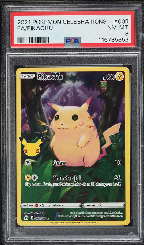 2021 Pokemon Japanese 25th Anniversary Full Art Pikachu #1 PSA 10
