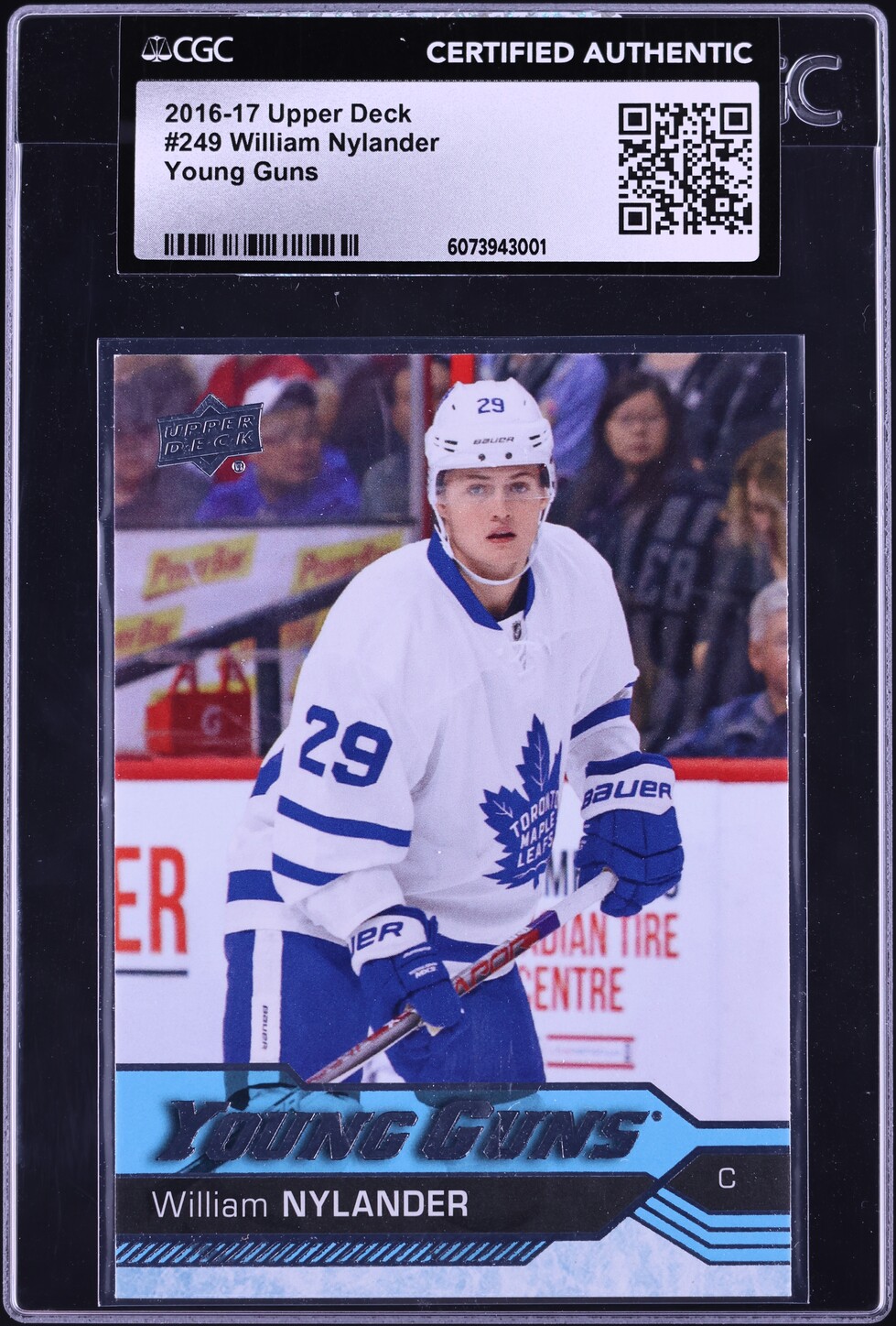 2016 Upper Deck Young Guns William Nylander ROOKIE #249 CGC AUTH