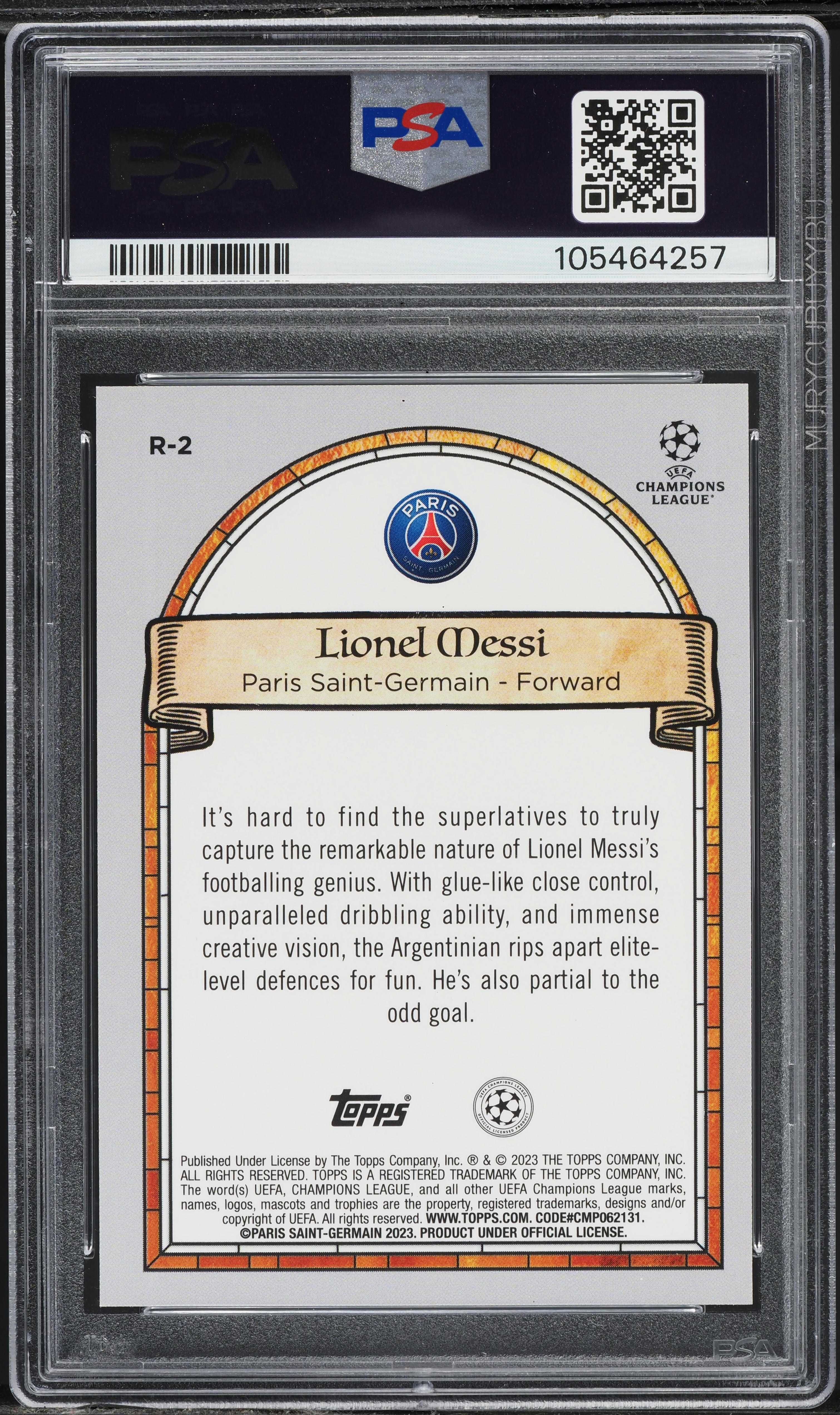 2022 Topps Merlin Chrome UEFA Renaissance Lionel Messi #R-2