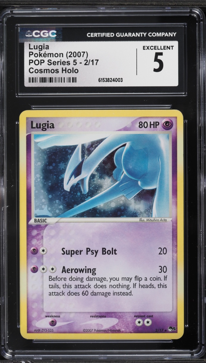 2007 Pokemon POP Series 5 Cosmos Holo Lugia #2 CGC 5 EX