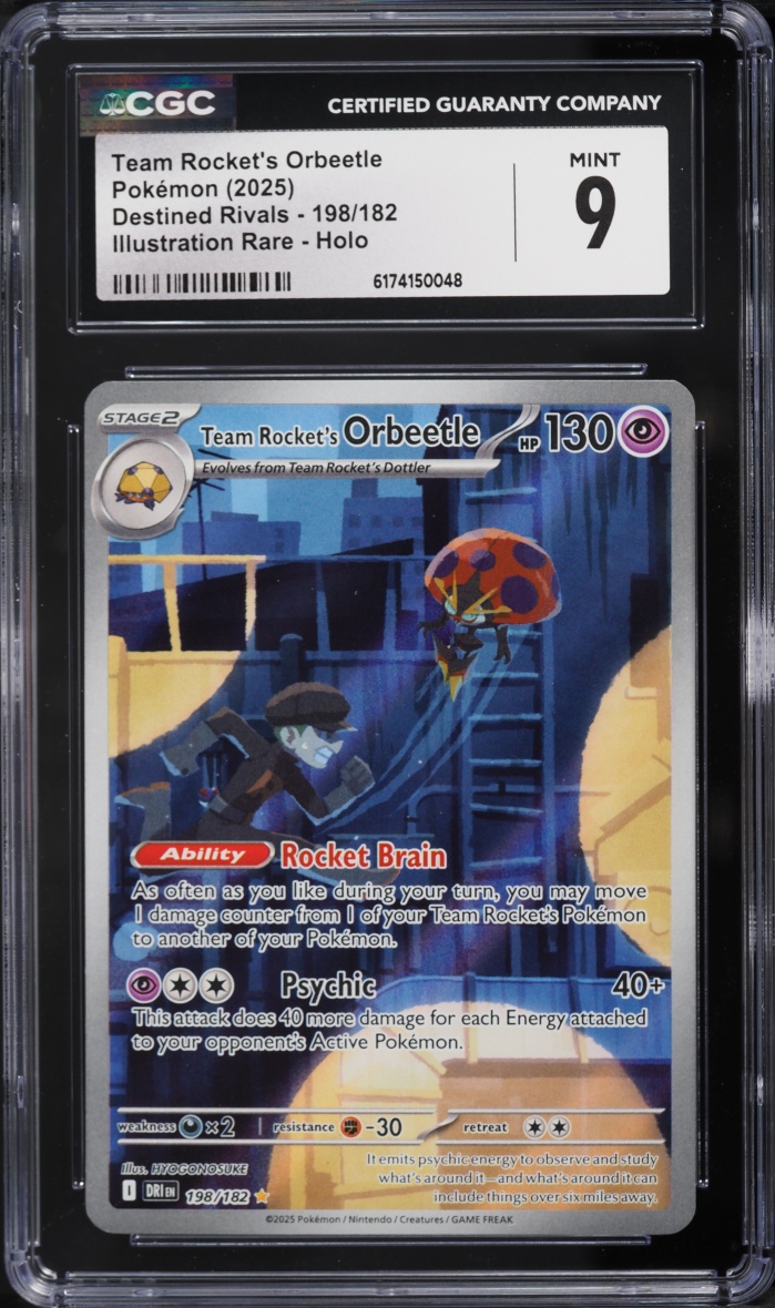 2025 Pokemon Scarlet & Violet Destined Rivals IR Team Rocket's Orbeetle #198 CGC 9 MINT