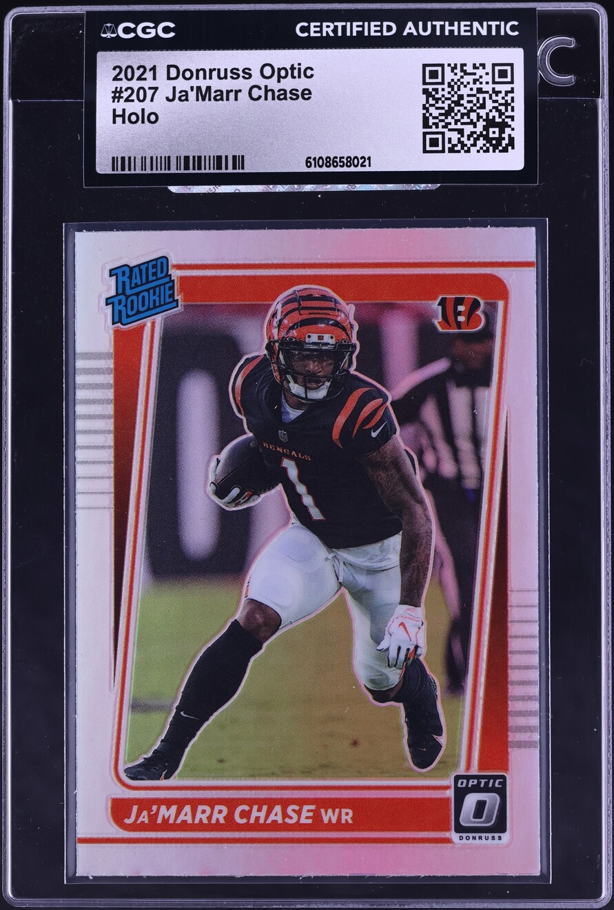 2021 Donruss Optic Holo Ja'Marr Chase ROOKIE #207 CGC AUTH