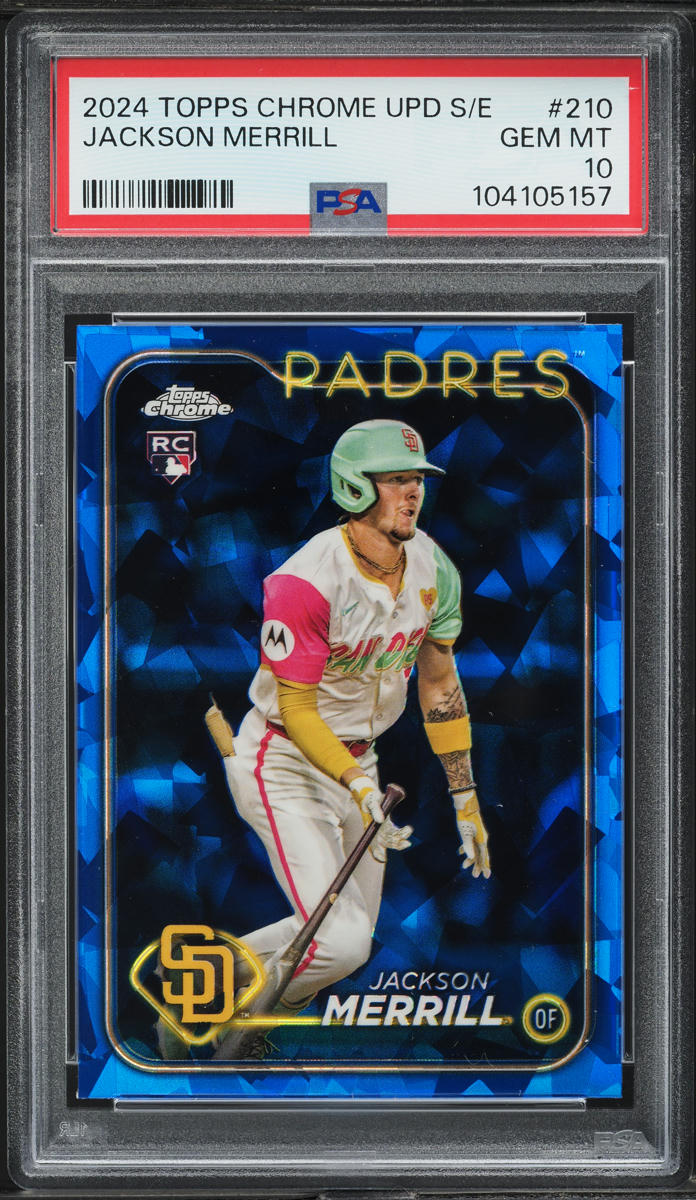 2024 Topps Chrome Update Sapphire Jackson Merrill ROOKIE #210 PSA 10 GEM MINT