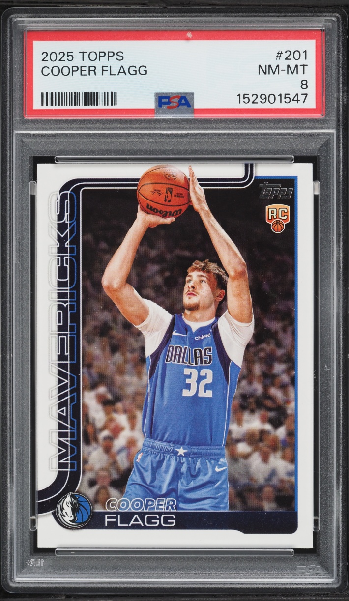 2025 Topps Basketball Cooper Flagg ROOKIE #201 PSA 8 NM-MT