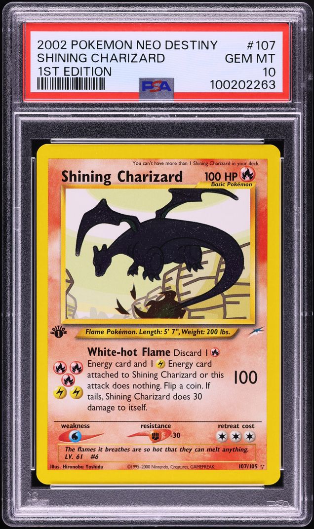 2002 Pokemon Neo Destiny 1st Edition Shining Charizard #107 PSA 10 GEM MINT
