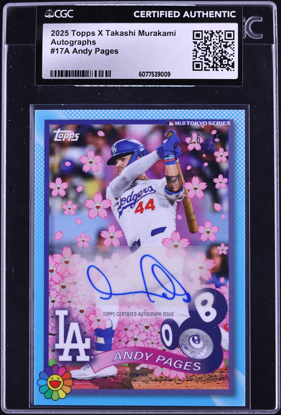 2025 Topps X Takashi Murakami Andy Pages AUTO /75 #17A CGC