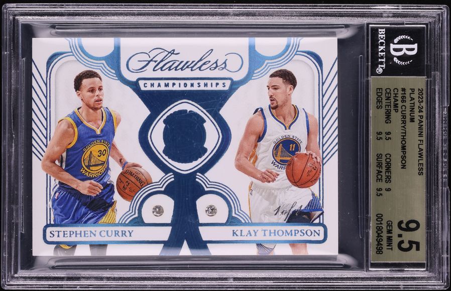 2023 Flawless Championship Platinum Stephen Curry Klay Thompson 1/1 #166 BGS 9.5