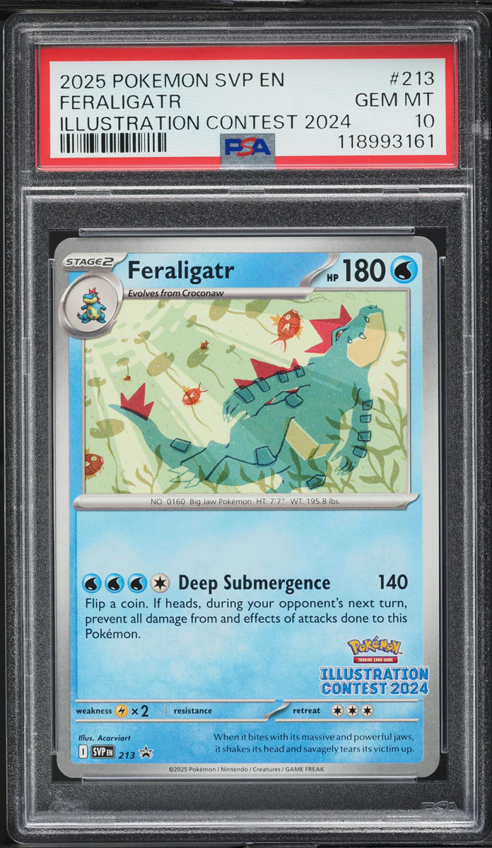 2025 Pokemon SV Black Star Promo Illustration Contest '24 Feraligatr #213 PSA 10