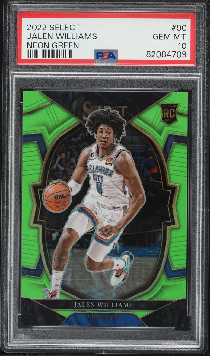 2022 Select Concourse Neon Green Jalen Williams ROOKIE /75 #90 PSA 10 GEM MINT