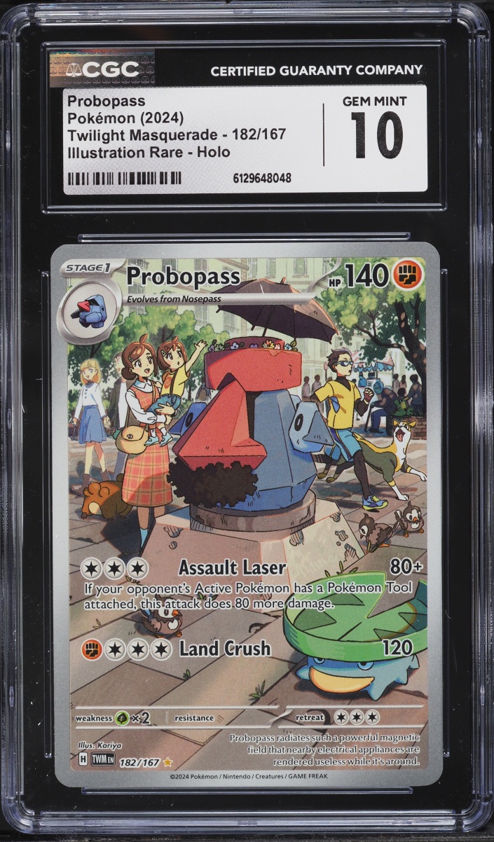 2024 Pokemon Scarlet & Violet Twilight Masquerade IR Probopass #182 CGC 10 GEM MINT