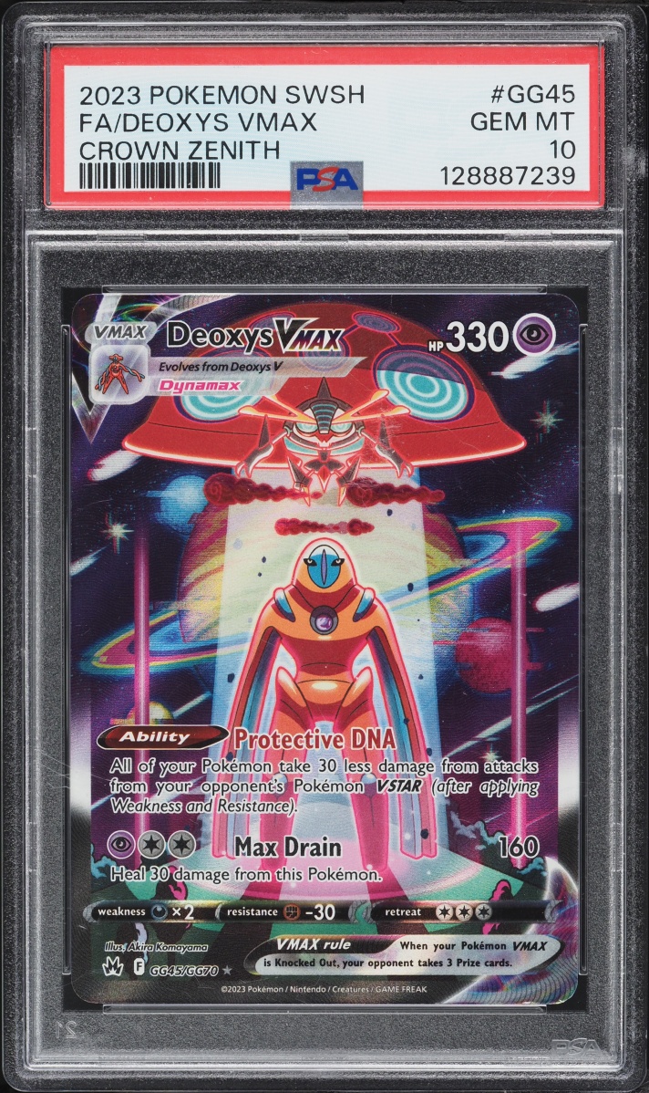 2023 Pokemon Sword & Shield Crown Zenith Alt Art Deoxys VMAX #GG45 PSA 10 GEM MINT