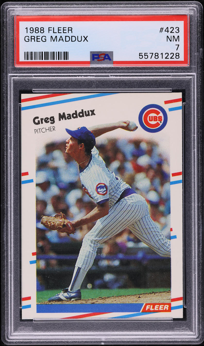 1988 Fleer Greg Maddux ROOKIE #423 PSA 7 NRMT