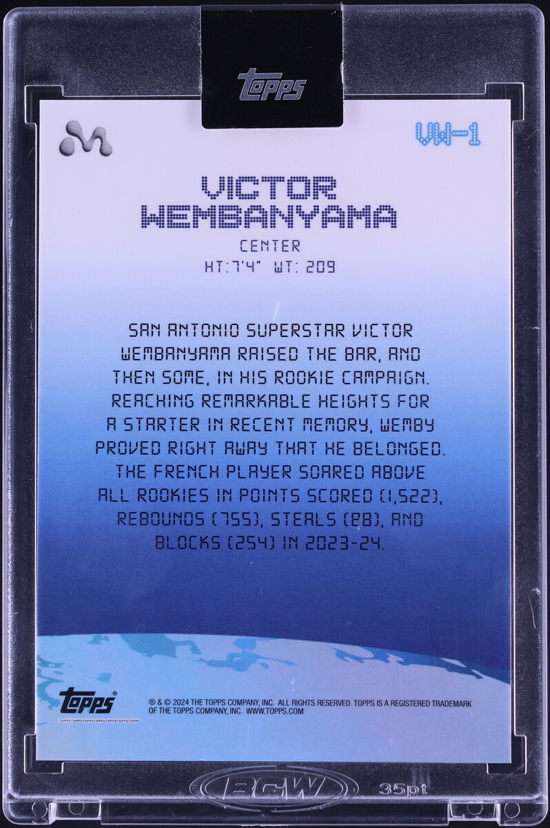 2023 Topps Mercury Aptitude Altitude White Refractor Victor Wembanyama ROOKIE /35 #VW-1