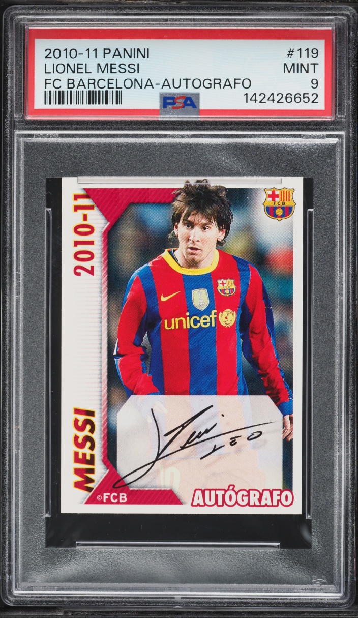 2010 Panini FC Barcelona Lionel Messi #119 PSA 9 MINT