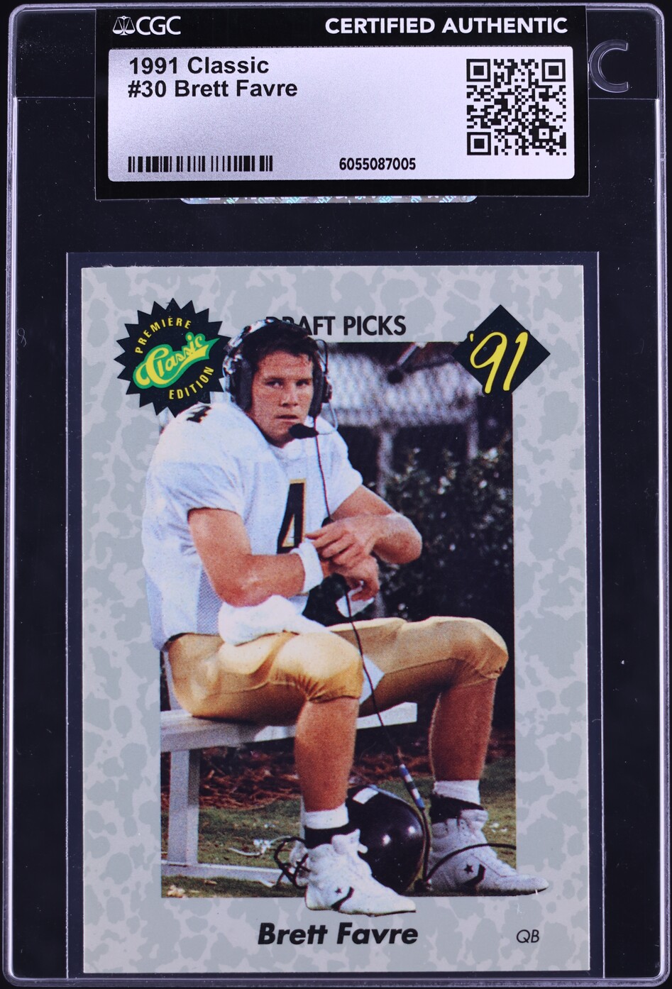 1991 Classic Football Brett Favre ROOKIE #30 CGC AUTH