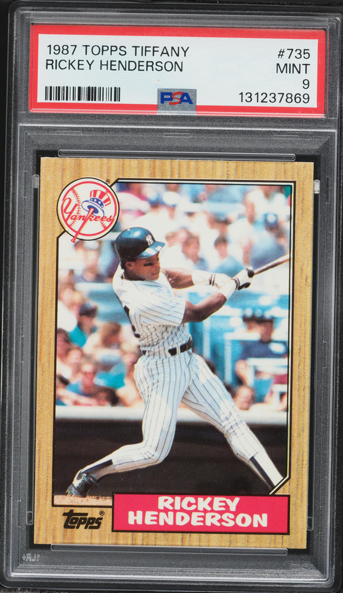1987 Topps Tiffany Rickey Henderson #735 PSA 9 MINT